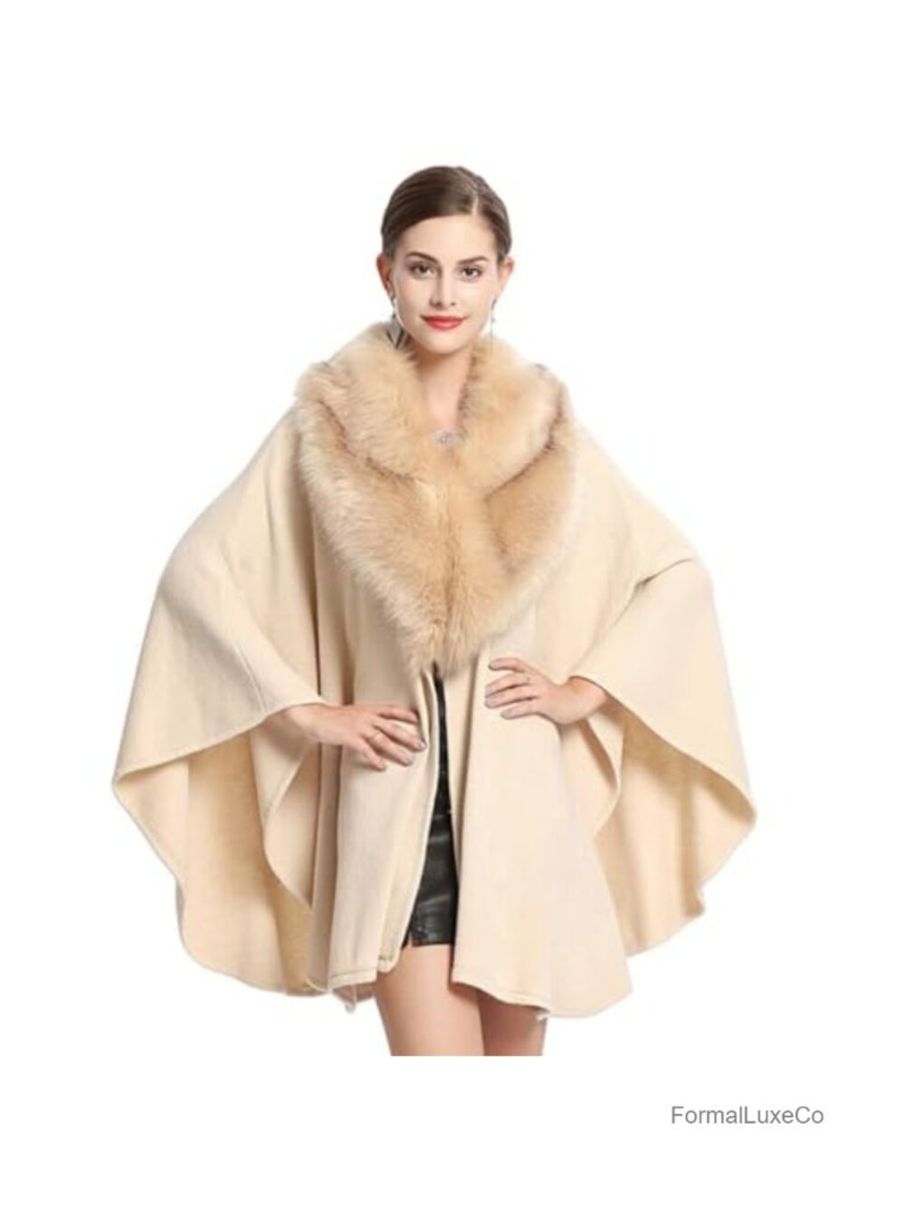 Faux Fur Wrap and Shawl for Evening Dresses Formal Winter Wedding